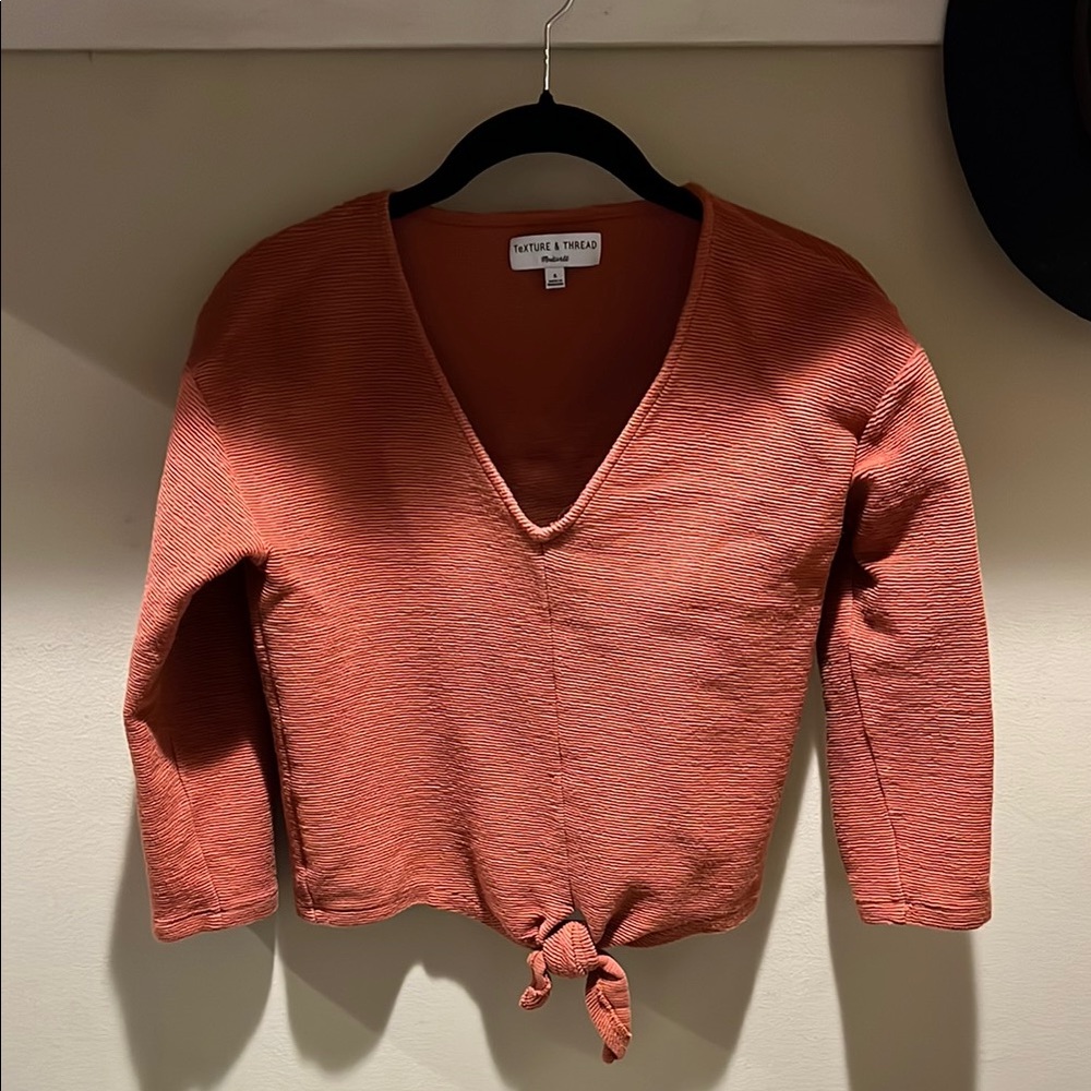 Texture&Thread by Madewell Front Tie Crepe Top